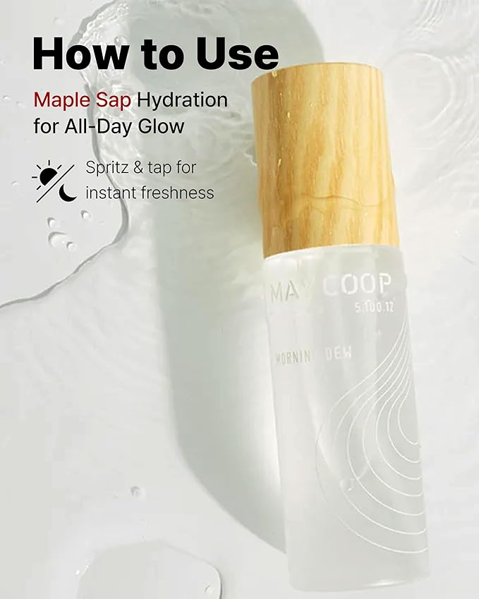 MAY COOP Raw Morning Dew Face Mist – Korean Hydrating Facial Spray with 87% Maple Water & Hyaluronic Acid - Refreshing & Lightweight Formula for Sensitive Skin, 2.71 fl.oz.-BrightBean Baby
