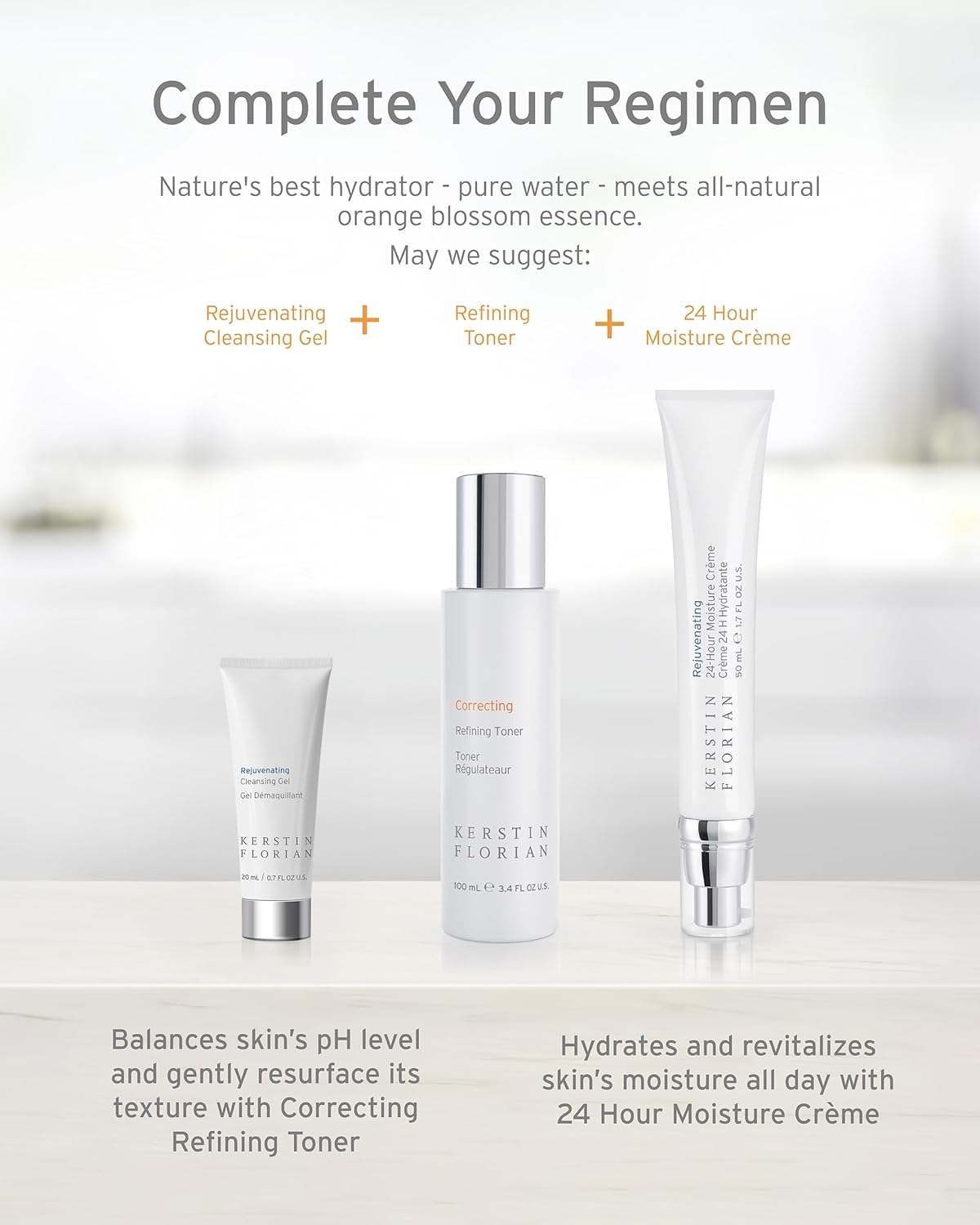 Kerstin Florian Rejuvenating Cleansing Gel | Travel Size | Gentle Face Wash Cleanser and Makeup Remover for Women | Gentle Formula Removes Dirt & Oils to Clarify and Brighten Skin, .7 fl oz-BrightBean Baby