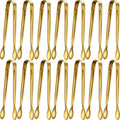 Gejoy 12 Pieces Mini Tongs Small Serving Tongs Stainless Steel Mini for Sugar Charcuterie Board Appetizers Dessert Serving Food Tiny Party Danish Candy supplie