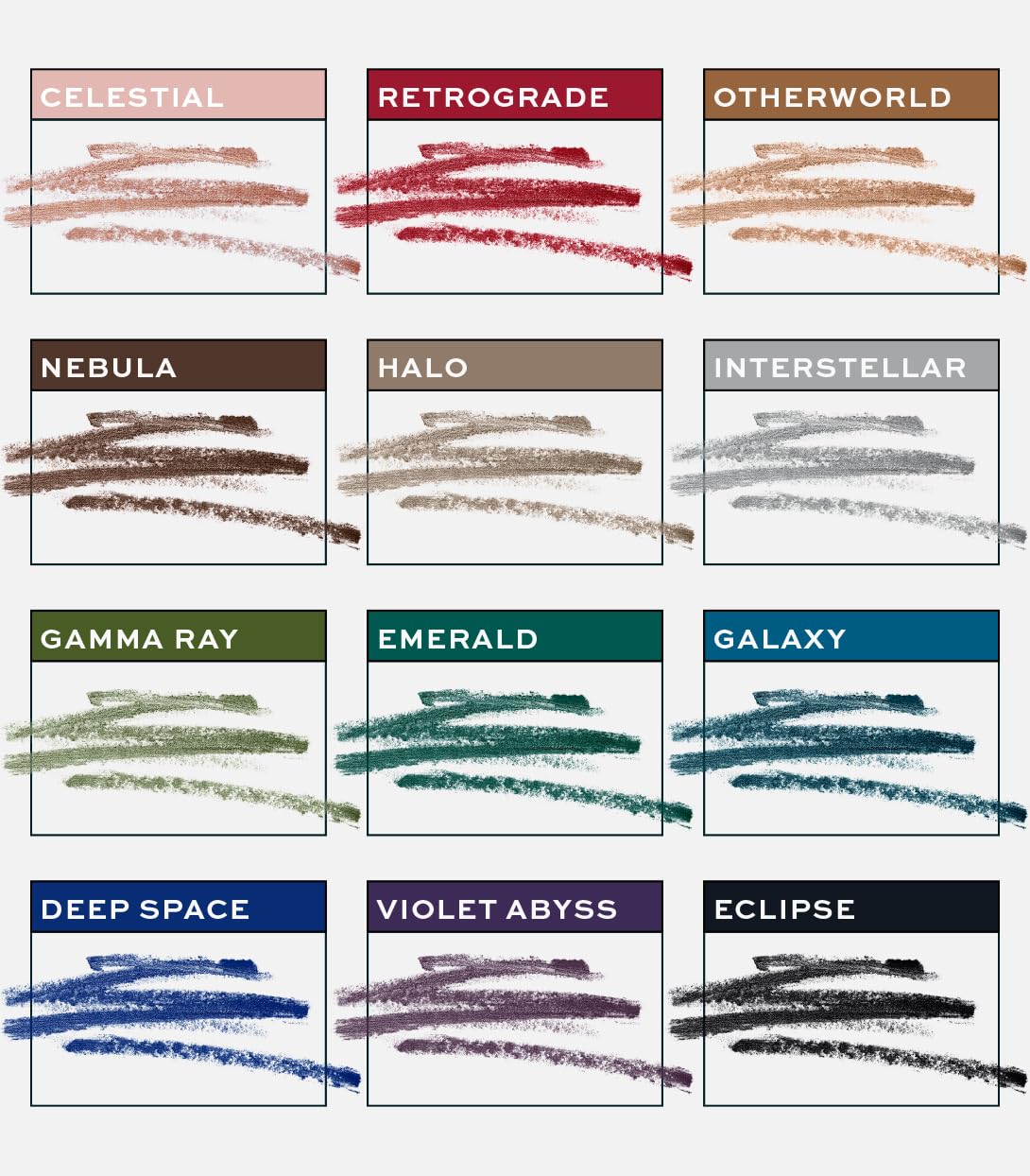 MAKE Beauty Continuum Waterproof Gel Eyeliner Pencil. Creamy, Pigmented Multi-Use, including Waterline with Built-in Sharpener and Blending Brush. Smudge-Proof Makeup. Shade - Gamma Ray, Olive-BrightBean Baby