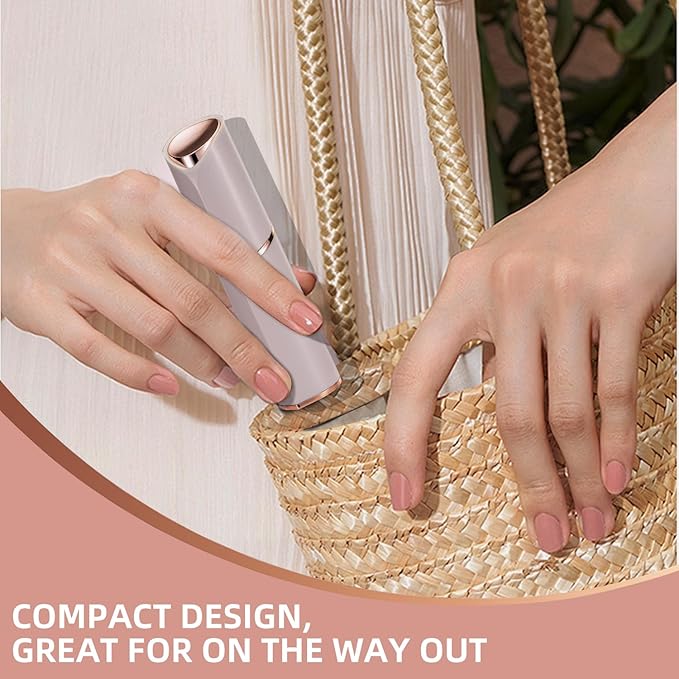 Facial Hair Removal for Women, Portable Lady Shaver, Rechargeable Painless Hair Remover for Face, Upper Lips, Chin, Peach Fuzz-BrightBean Baby