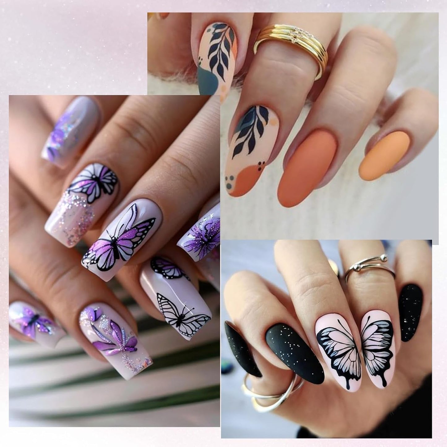 Born Pretty Nail Stamping Plates Set Nail Art Image Plates Plaid Flowers Leaves Geometric French Stamp Templates Kit Image Manicuring DIY Printing Tools 6PCS-BrightBean Baby