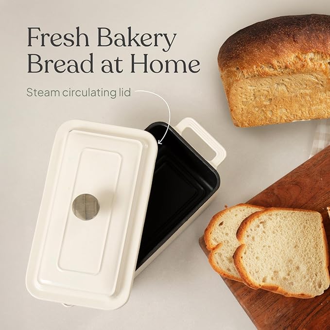 TOMO Cast Iron Bread Oven 10" x 5" Full Size Loaf - Dutch Oven Bread Cloche