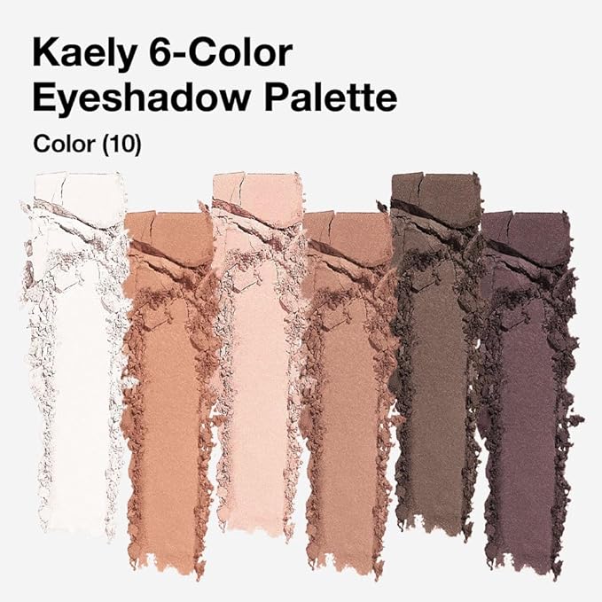 6 Colors Mini Nude Brown Neutral Eye Shadow Palette Makeup for Older Women, Matte Shimmer Eyeshadow Palette Highly Pigmented Waterproof, paleta de sombras de ojos, Vegan & Cruelty-free, 10-BrightBean Baby