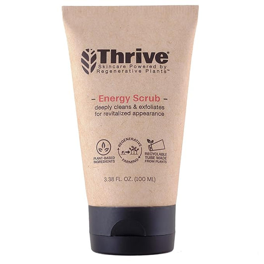 Thrive Natural Care Face Scrub - Gentle Exfoliating Face Wash Provides Deep Cleanse, Improves Skin Texture, Unclogs Pores - Vegan, Oil Free Exfoliator-BrightBean Baby
