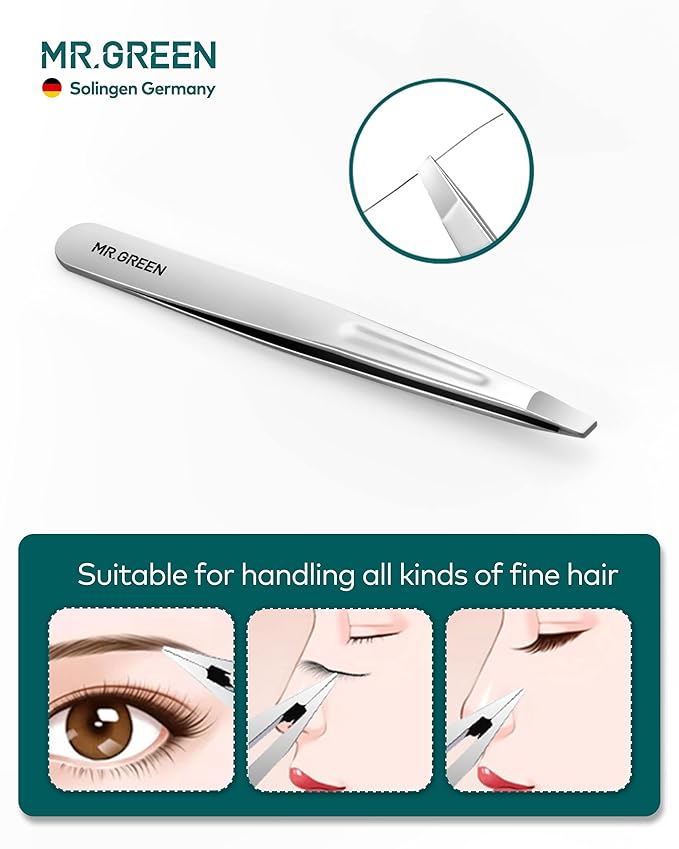 MR.GREEN Nail Clipper 3Pcs Set, Stainless Steel Manicure Pedicure Set with Nail Clippers, Glass Nail File & Tweezers, Medical Grade Grooming Kit with Travel Case Gift Box for Man & Woman (Pink)-BrightBean Baby