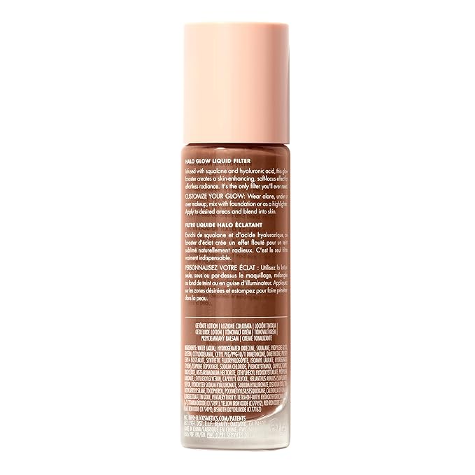 e.l.f. Halo Glow Liquid Filter, Complexion Booster For A Glowing, Soft-Focus Look, Infused With Hyaluronic Acid, Vegan & Cruelty-Free, 8 Rich-BrightBean Baby
