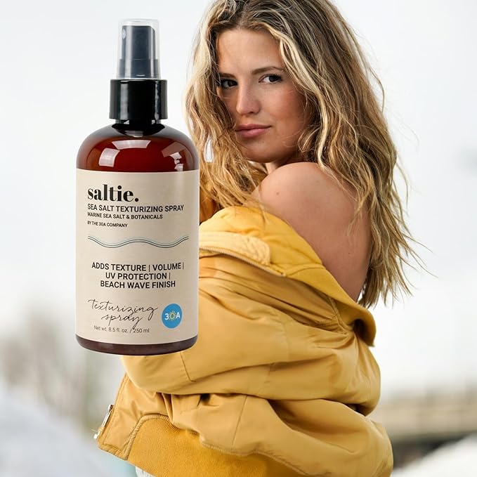 Sea Salt Hair Volumizing Spray Adds Texture, Volume, UV Protection, Beach Wave Finish I For All Hair Types (8.5 fl. oz./250ml)-BrightBean Baby