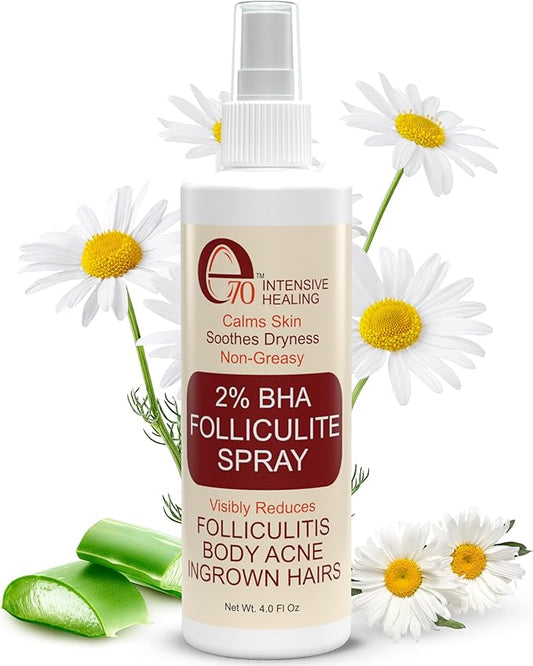 2% BHA Folliculitis Body Oil Spray - Salicylic Acid Body Mist with Tea Tree Oil & Aloe Vera - Spray Moisturizer for Dry Skin, Clogged Pores & Irritation, 4 fl. oz-BrightBean Baby
