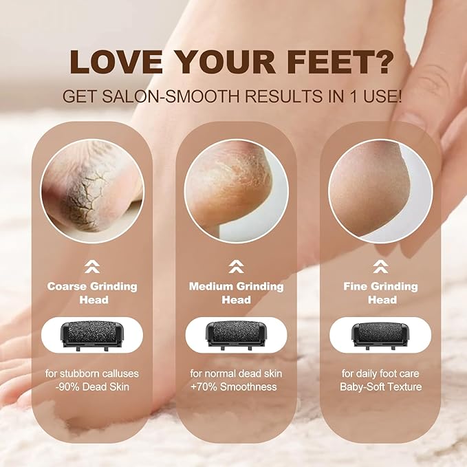 Electric Callus Remover for Feet with 17 in 1 Pedicure Kit, Rechargeable Waterproof Foot File Professional Foot Care Tools, Portable Callus Remover Kit to Remove Dead Skin Hard Skin Dry Cracks(Black)-BrightBean Baby