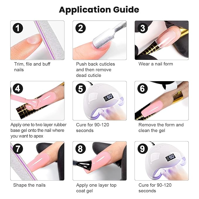 RARJSM Nude Rubber Base Gel Nail Polish Set Clear Sheer Milky White Opaque Pink Builder Base Gel in a Bottle Hard Extension Gel Skin Tone 6 Netural Colors Cured for Nails at Home Salon DIY Beginner-BrightBean Baby