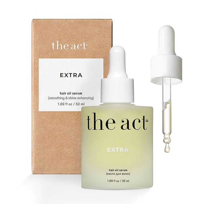 The Act Hair Oil for Dry & Frizzy Hair – Leave-In Lightweight Treatment with Argan, Coconut & Castor Oil – Non-Greasy Finish – 1.69 fl oz-BrightBean Baby