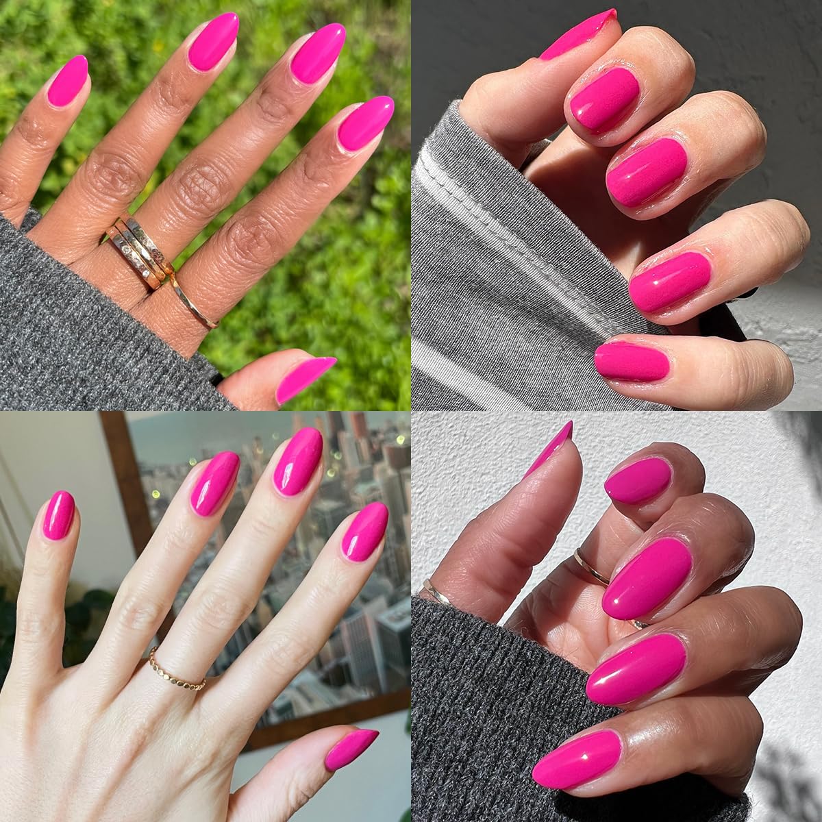 Olive & June Quick Dry Nail Polish | Instant Fast-Drying Smudgeproof Color | 15-free, Vegan Cruelty-Free Formula | Lasts up to 5 Days | Salon-Quality Manicure Pedicure at Home | Wildest Magenta Purple-BrightBean Baby