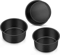 Onader Small Mini Round Cake Pan, 4 Inch Smash Cake Bake Pans Sets of 3 for Baking, Stainless Steel Baking Tins for Birthday Wedding, Nonstick