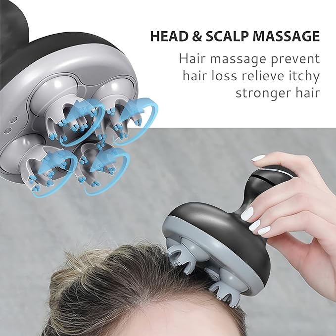 COMFIER Electric Scalp Massager, Waterproof Head Massager with Mutlti-Modes Vibration, Handheld Portable Head Scratcher for Hair Growth, Dog Cat Massager for Deep Clean and Stress Relax-BrightBean Baby