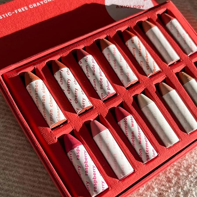 Axiology Multi Stick Crayons For Eyes, Lips, Cheeks Gift Set 14 Balmies - Creamy Buildable Lightweight Moisturizing Blush Face Sticks Contour & Highlighter All Day Wear Face Makeup (Super Fan Pack)-BrightBean Baby