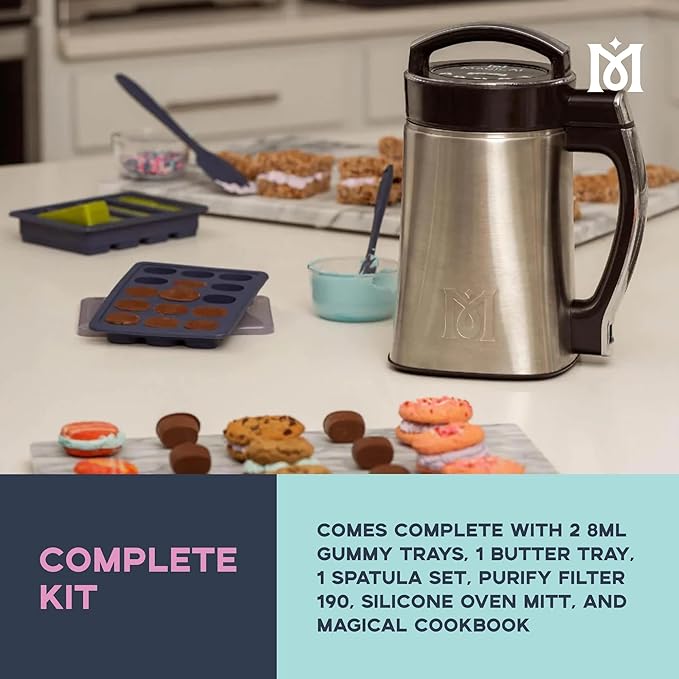 Magical Butter MB2E Starter Bundle – Infuser Machine with 8 mL Gummy Mold & Spatulas for Oils, Butters & Gummies