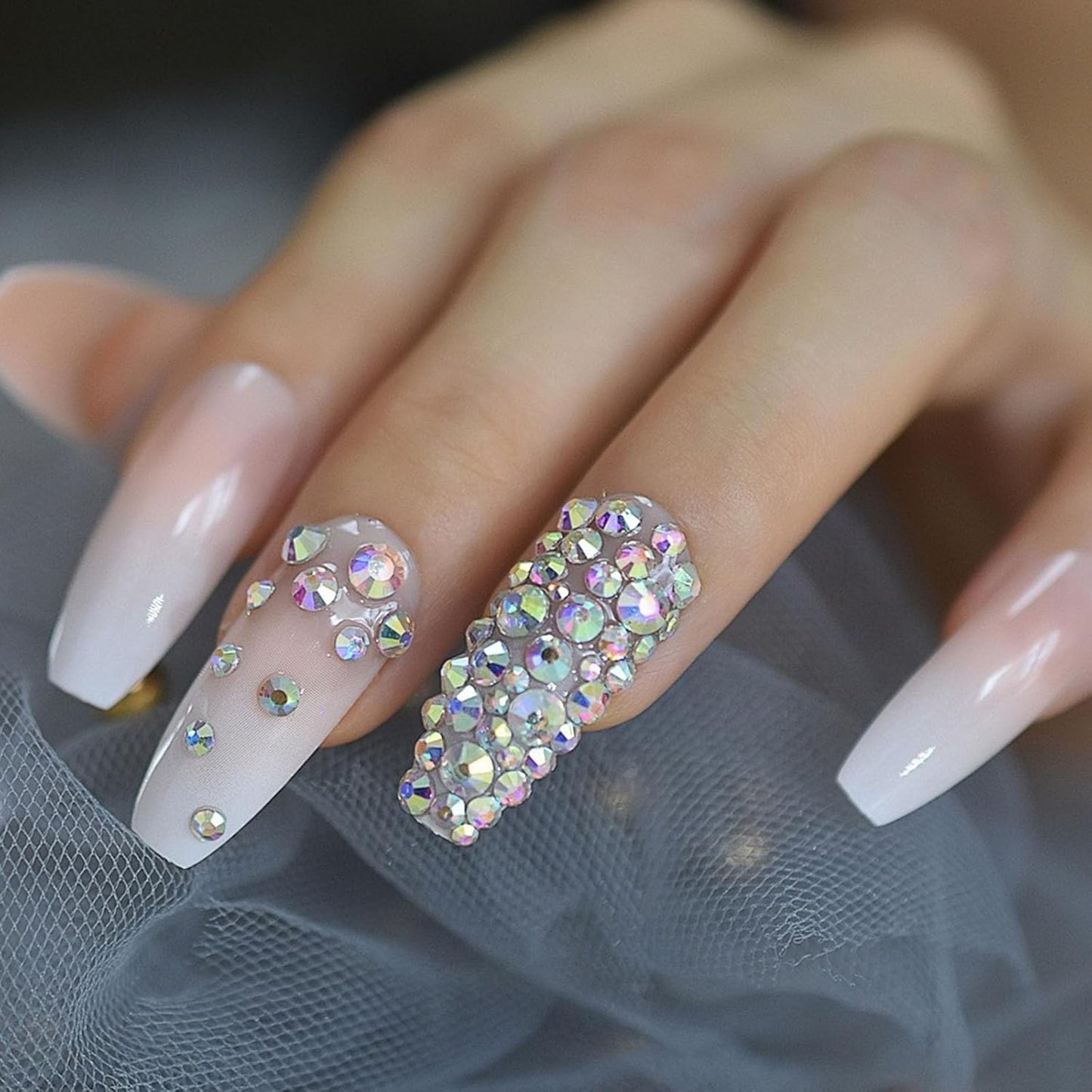 Nail Rhinestones Kit, 18 Types of 900 Special-Shaped Diamonds + 3200 Flat-Bottomed Nail Rhinestones, Nail Crystal DIY Crafts Gemstones for Nail, Shoes, Clothes, Jewels-BrightBean Baby