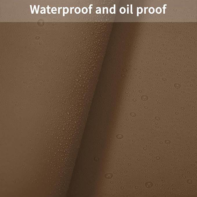 Leather Table Pad,1.8mm Thick,40x78 Inch,Dining Table Pad,Table Pads for Dining Room Table Rectangular,Table Protector for Dining Room Table(Mud Color+Champagne Gold,40x78)