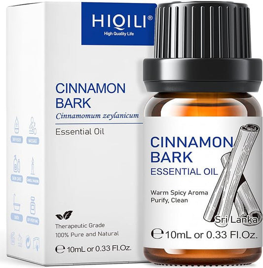 HIQILI 0.33 Fl Oz Cinnamon Essential Oil for Spary, Diffuser, Garden and Kitchen - 100% Pure Natural - Indoor and Outdoor, 10 ML-BrightBean Baby