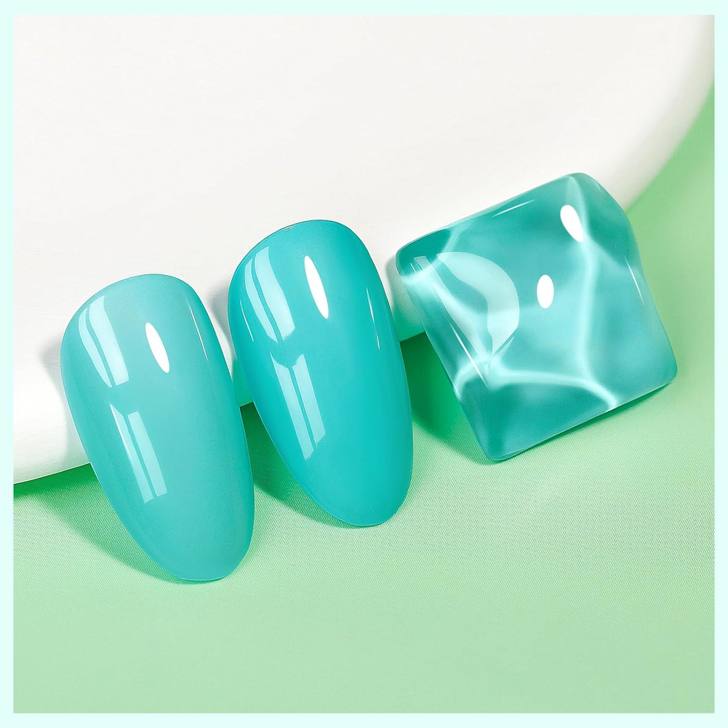 Quick Dry Nail Polish, Pastel Green Nail Lacquer Regular Fast Dry Fingernail Polish Bulk Non Gel Long-Lasting DIY Salon Gift For Women-BrightBean Baby