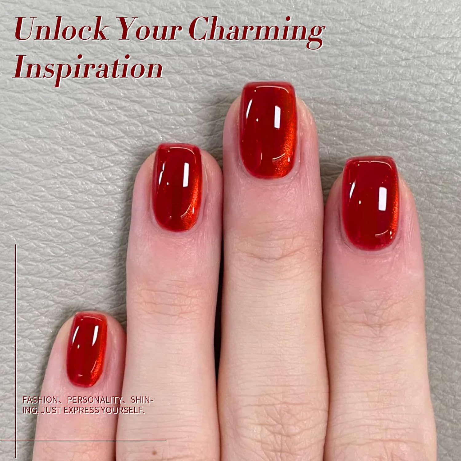 Born Pretty Cat Magnetic Eye Gel Nail Polish,Red Jelly Glass Magnetic Gel Polish, Artisan Glitter Soak Off Nail Art Salon Manicure Home Gift 15ml-BrightBean Baby