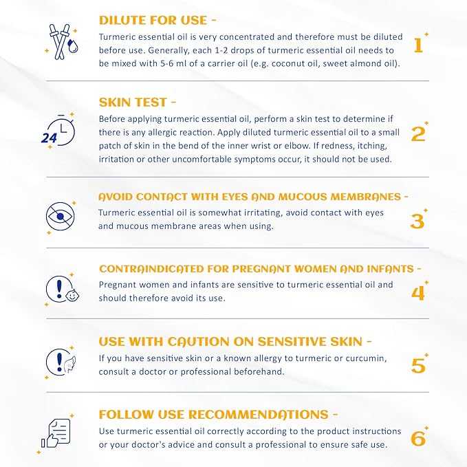 HIQILI 100ML Turmeric Oil for Face Skin Care, Aromatherapy,100% Pure, Use After Dilution- 3.38 Fl Oz-BrightBean Baby