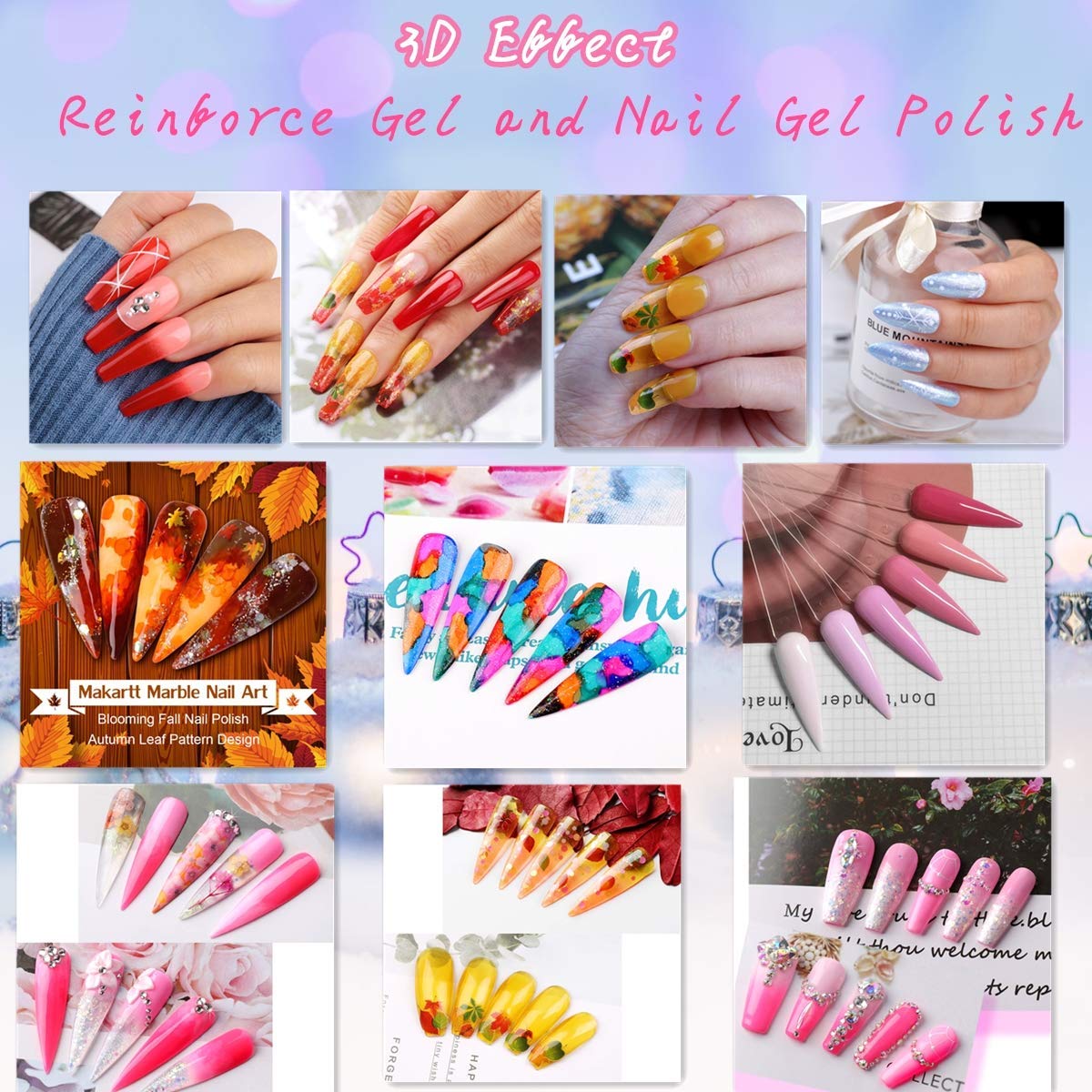 Makartt Gel Nail Strengthener Reinforce Polish, Nail Strengthening Repair Polish Nail Hardener for Treating Weak Damaged Peeling Nails Clear Soak Off Gel Lacquer Long Lasting Professional DIY Nail Art-BrightBean Baby