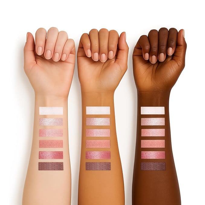 6 Colors Mini Naked Eyeshadow Makeup Palette Blush-colored Neutral Tone Eye Shadow Matte & Shimmer Nude Make Up Pallet with Mirror Blendable Highly Pigmented Travel Size Gift Kit 03-BrightBean Baby