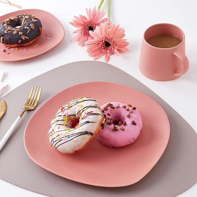 Stone lain Delilah Dinner Plate 6-Piece Dish Set, Porcelain, Terracotta