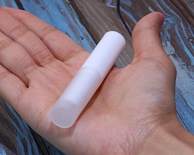0.14oz Empty Flavored Lip Balm Container Tubes Plastic Homemade Moisturizing Lip Stick with Caps Bulk Fit for Women Adult DIY Making Supplies, 25 Count (White)-BrightBean Baby