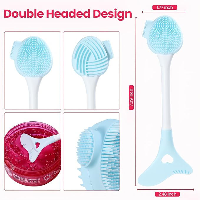 2 Packs Silicone Face Scrubber Exfoliator, Face Mask Brush Applicator, Facial Cleansing Brush, Pore Cleaning Brush, Pore Scrubber for Face-BrightBean Baby