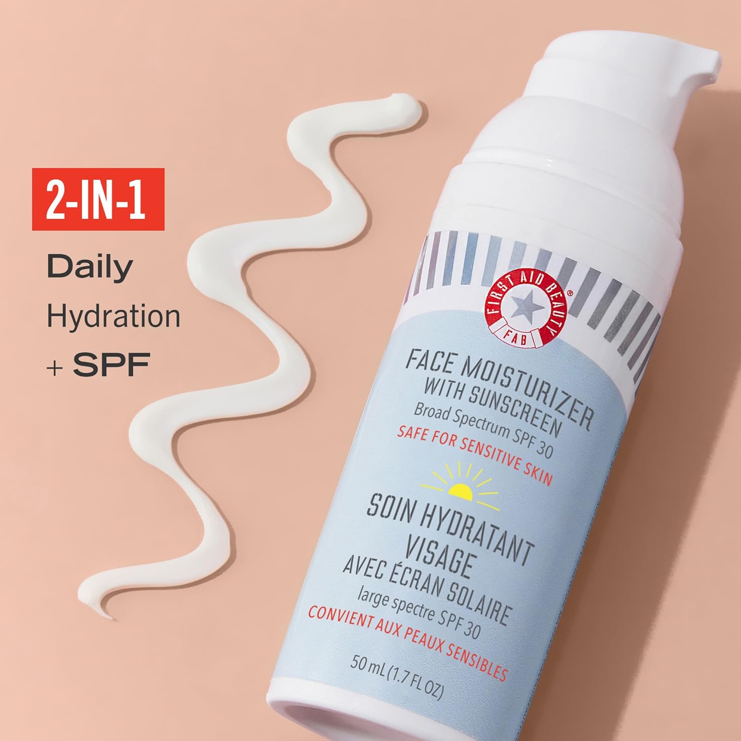 First Aid Beauty Ultra Repair Face Moisturizer with Sunscreen, SPF 30 – 2-in-1 Sun Protection + Daily Hydration – 1.7 oz-BrightBean Baby