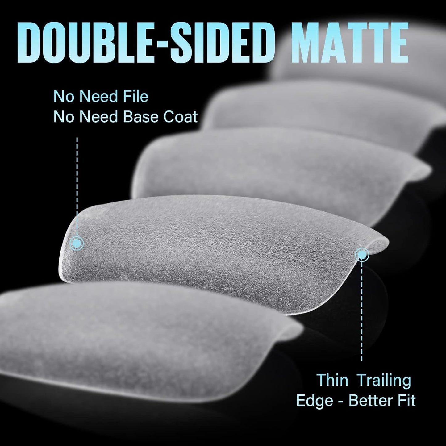 TOMICCA Short Square Nail Tips 240Pcs Pre-buff Full Matte Acrylic Fake Nails, 15 Sizes Full Cover Press on Nail for Extension Manicure Home DIY Nail Art-BrightBean Baby