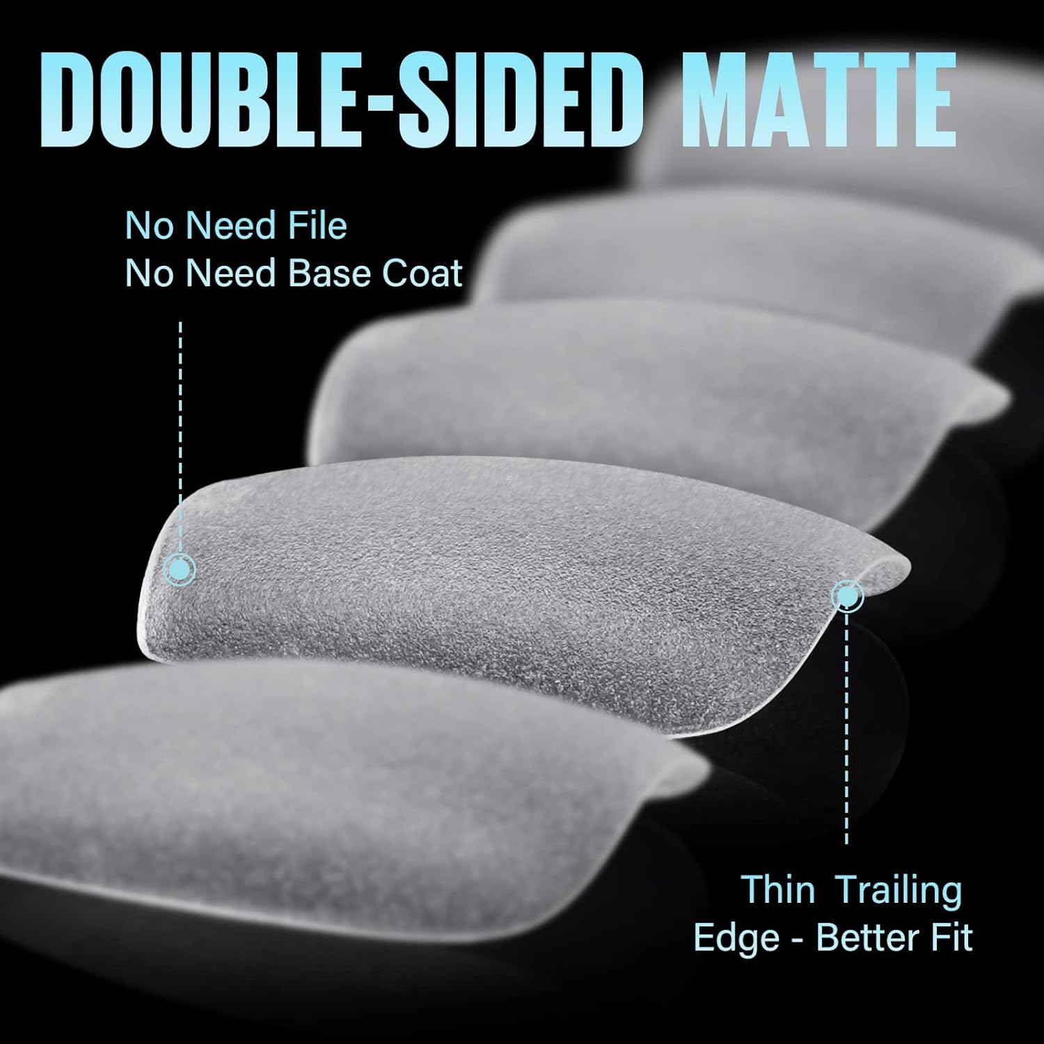 TOMICCA Short Square Nail Tips 240Pcs Pre-buff Full Matte Acrylic Fake Nails, 15 Sizes Full Cover Press on Nail for Extension Manicure Home DIY Nail Art-BrightBean Baby