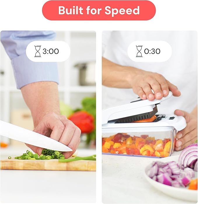 Fullstar The Original Pro Chopper - Vegetable Chopper and Spiralizer, Food Chopper with Container, Fruit Slicer, Kitchen Gadgets & Accessories, Home Essentials (4 in 1, Black)