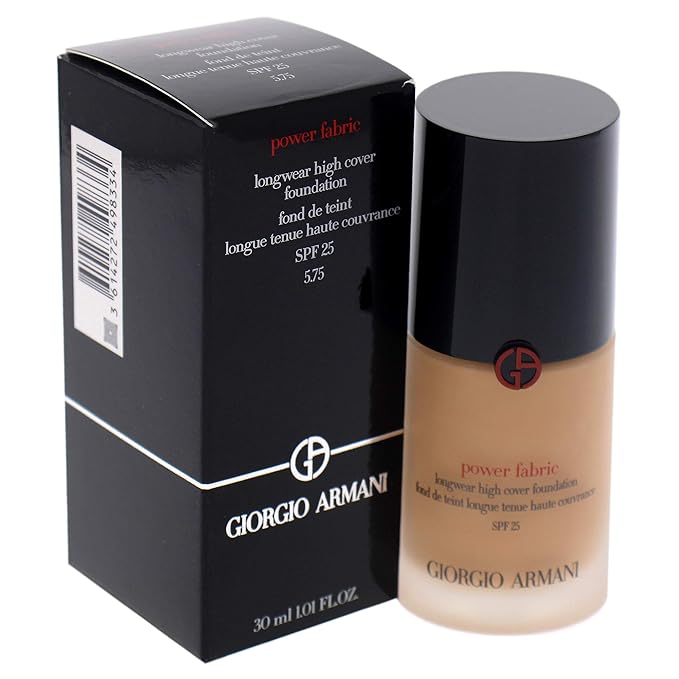 Giorgio Armani Power Fabric Longwear High Cover Foundation SPF 25 - 5.75 Women Foundation 1 oz-BrightBean Baby