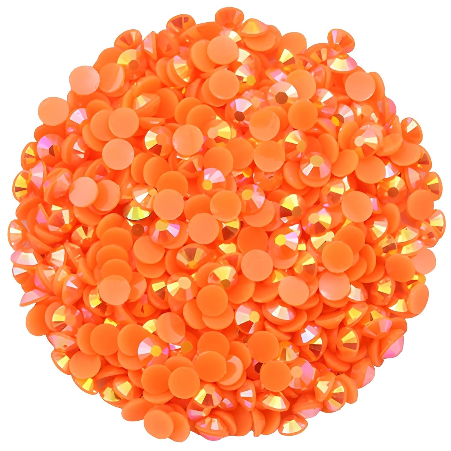 4500 Pcs SS12 3mm AB Flatback Rhinestones for Nails Art Crafts Glitter Round Shine Gems Crystals DIY Clothes Shoes （Orange AB）-BrightBean Baby
