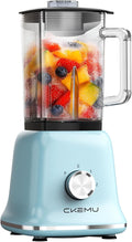 Professional Glass Blender for Smoothies - 58 Oz Jar 750W B02 Blue