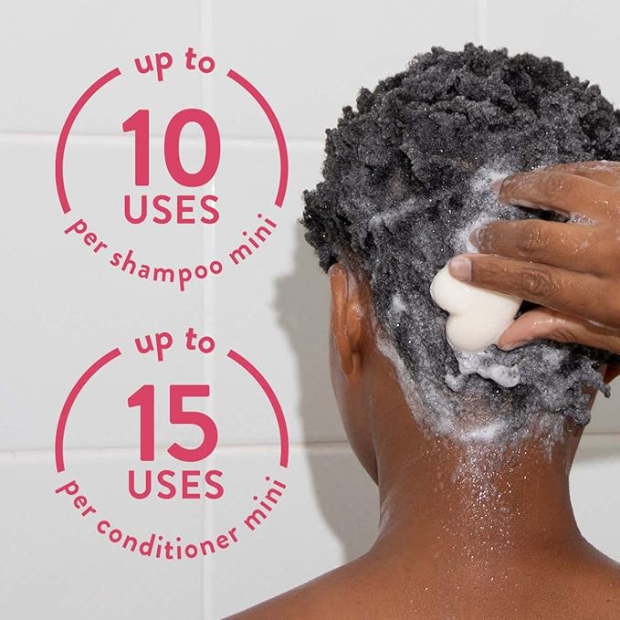 Ethique Discovery Pack for Balanced Hair - Shampoo & Conditioner - Plastic-Free, Vegan, Cruelty-Free, Eco-Friendly, 3 Travel Bars, 1.59 oz (Pack of 1)-BrightBean Baby