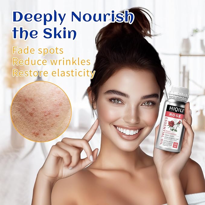 HIQILI Rose Essential Oil for Diffuser, Soap, Perfume & Candle Making - 16 Fl Oz-BrightBean Baby