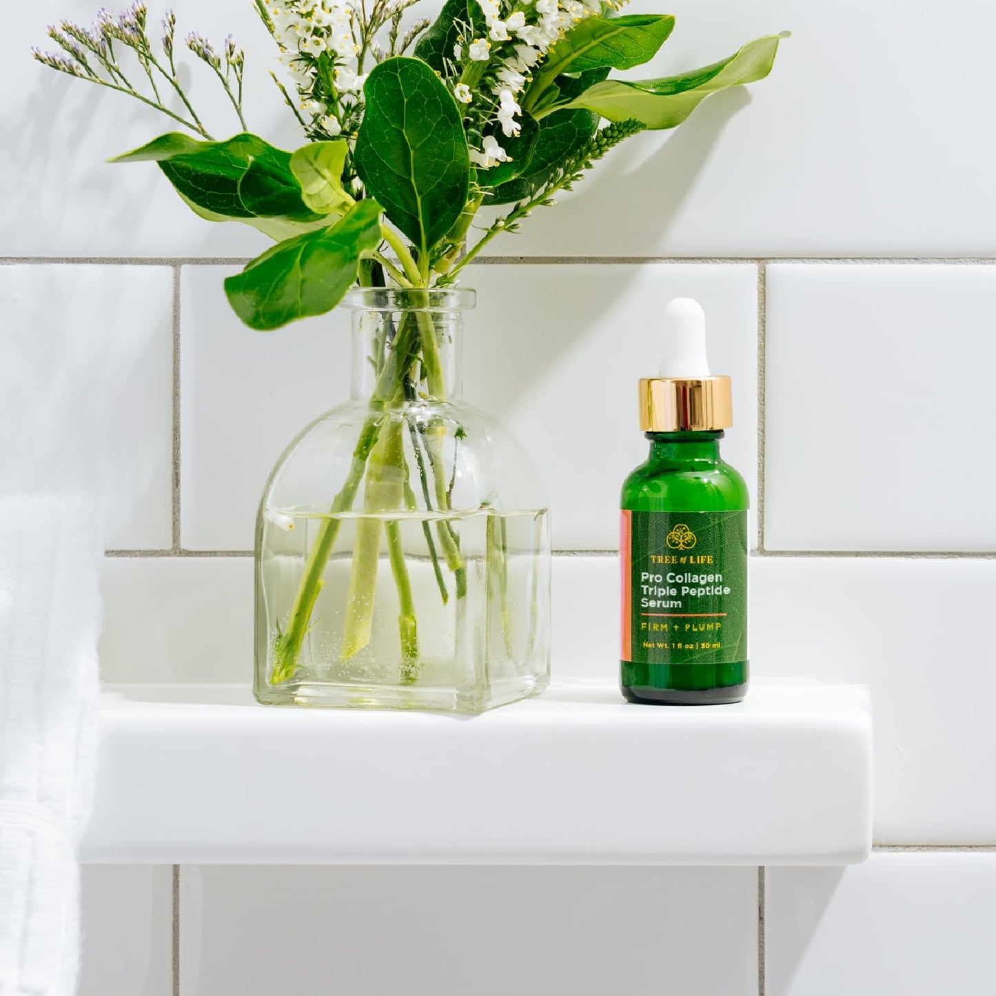 Tree of Life Beauty Hydrating Facial Serum - Pro Collagen Peptides with Argireline & Replexium - Anti Aging & Wrinkle Reduction - Dermatologist-Tested - 1 Fl Oz-BrightBean Baby