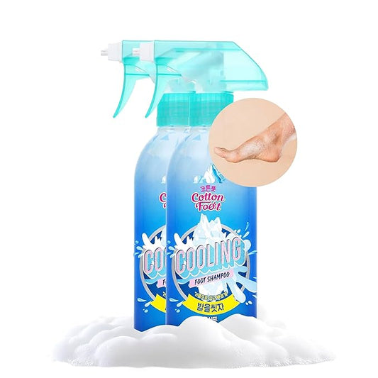 Cotton Foot - Foot Shampoo Soap (Menthol Cooling, 13fl oz*2, Pack of 2) - Refreshing Cleanse Spray, Deodorizing Foot Care Wash. Foaming Wash, Easy to Use-BrightBean Baby
