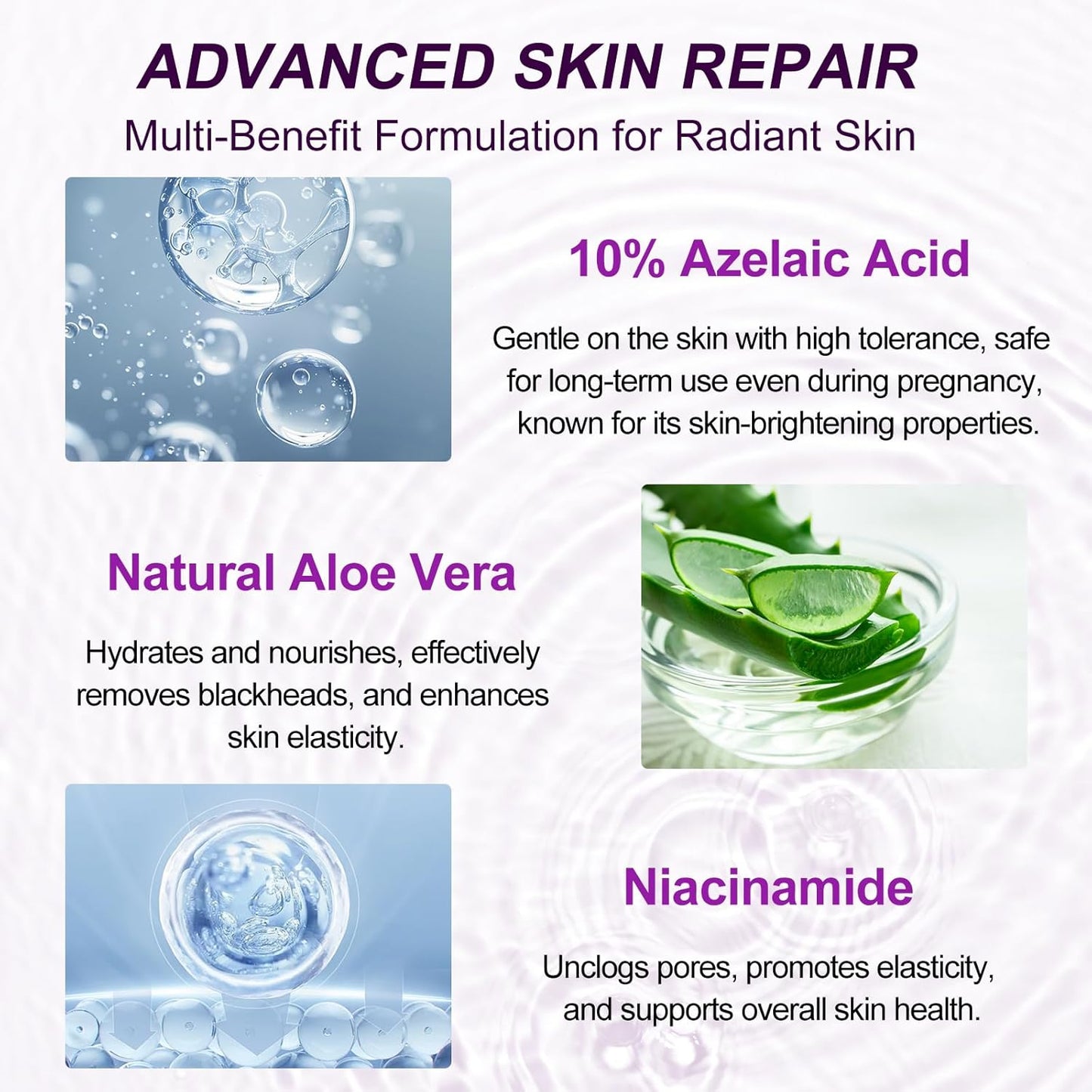 Azelaic Acid Serum - Azelaic Acid 10% for Acne Treatment - Fast Rosacea Skin Care - Redness Relief Face and Boost Skin Radiance with Niacinamide & Vitamin B3, B5 and Hyaluronic Acid, 1 Fl Oz-BrightBean Baby