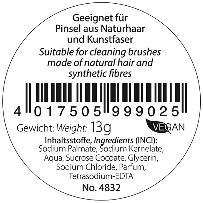 da Vinci Cosmetics Series 4832 Mini Cleaning Soap for Cosmetic Brushes, 0.5 Pound-BrightBean Baby