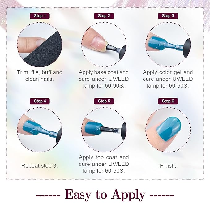 JODSONE Gel Nail Polish Shiny High Gloss Surface Strengthening Glitter Minimalistic Artistic Creation Starter Set 36 Pieces-BrightBean Baby