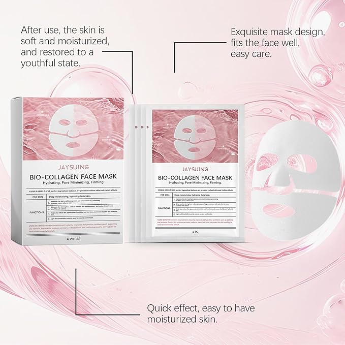 Retinol Collagen Face Mask – Korean Tightening Hydrogel Overnight Mask, Deep Moisturizing & Elasticity Boost, Long-Lasting Hydration & Brightening Skin (Deep Hydrating Mask)-BrightBean Baby