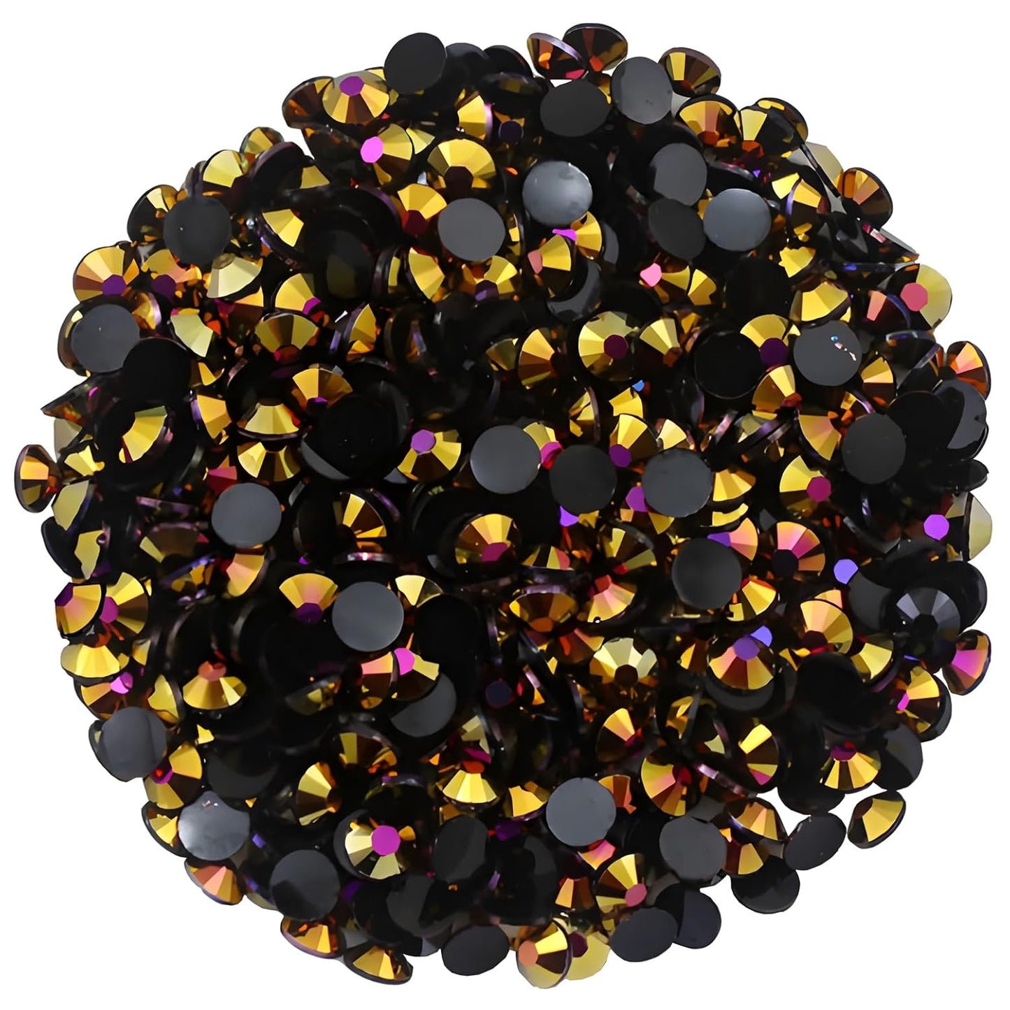 4500 Pcs SS12 3mm AB Flatback Rhinestones for Nails Art Crafts Glitter Round Shine Gems Crystals DIY Clothes Shoes （Black-Bottom RoseRed AB）-BrightBean Baby