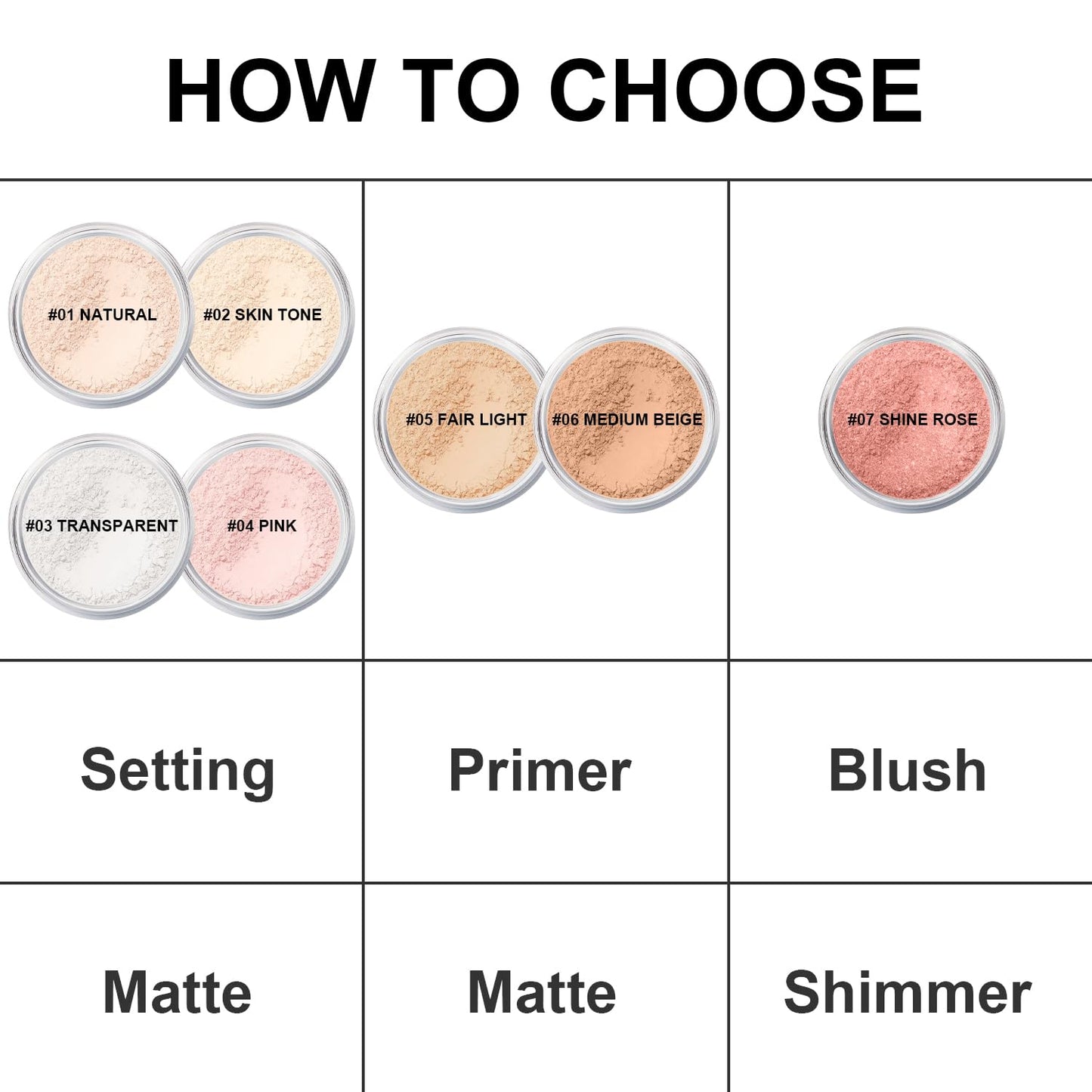 Mineral Setting Powder, SPF 35, Sunscreen Fair Face Loose Blurring FinishingPowder, Sheer Coverage, Weightless and Oil Control, Extend Base Makeup(#02 Fair Setting Makeup)-BrightBean Baby