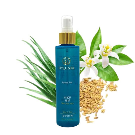 Hylunia Neroli Mist - instant moisturizing spray - Colloidal Silver and Aloe Vera - for younger fresher looking skin - all natural toner-BrightBean Baby